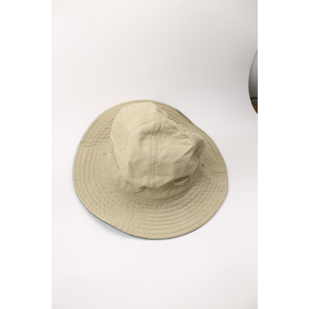 retro Quaker marine supply Sun hat beige with green under brim cotton blend